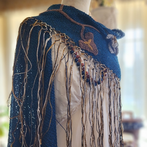 Vintage Antique 1930s piano shawl for emo fairy - Picture 5 of 16